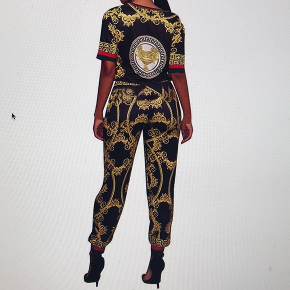 Women’s 2 Piece Outfits Floral Jumpsuit Sz:US MED - Picture 4 of 5